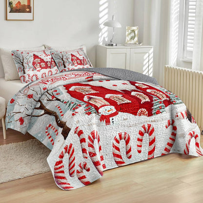 Shineful All Season Quilt 3-Piece Set Cheerful Christmas