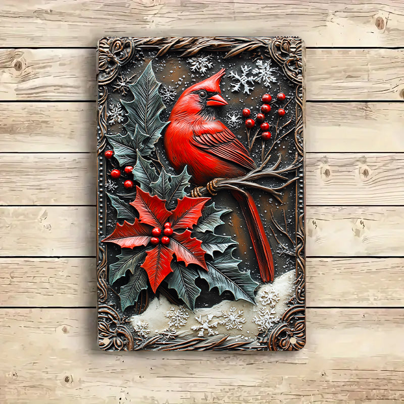 Shineful 2D Metal Sign Forest Cardinal