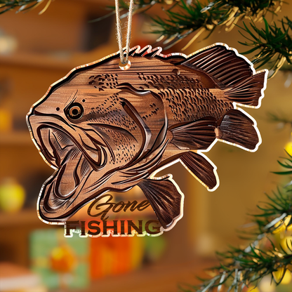 Shineful Acrylic Ornament Gone Fishing