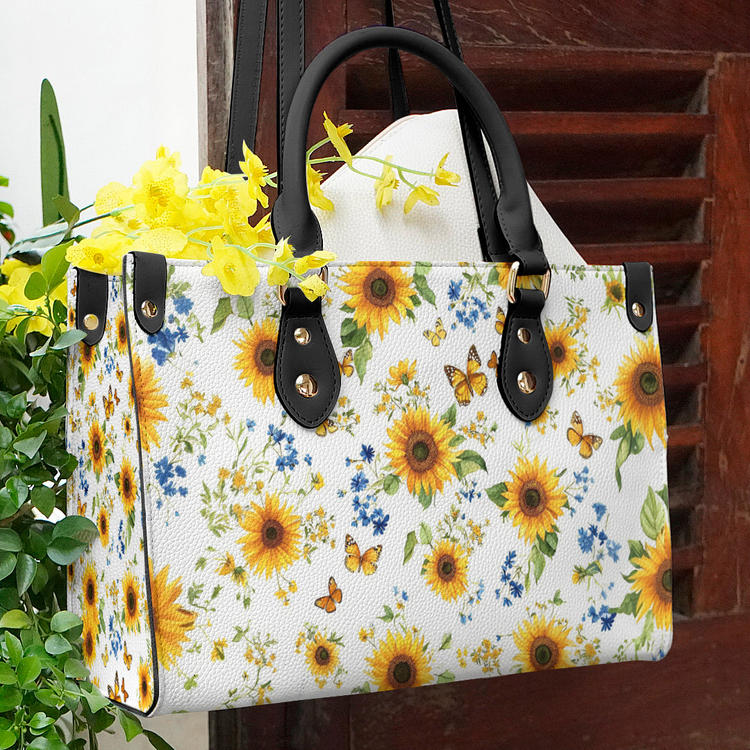 Shineful Leather Bag Little Sunflower And Butterfly