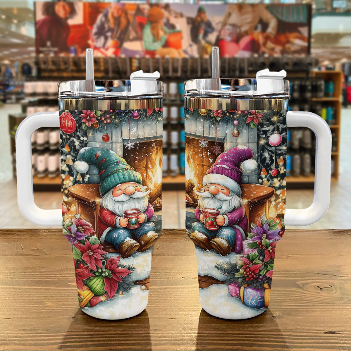 Shineful Tumbler Cozy Gnome Christmas