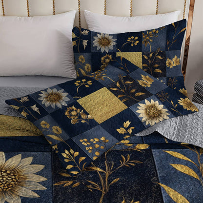 Shineful All Season Quilt 3-Piece Set Sunflower Splendor