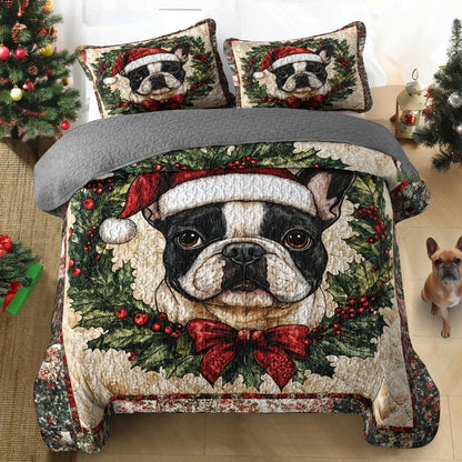 Shineful All Season Quilt 3-Piece Set - Joyful Frenchie