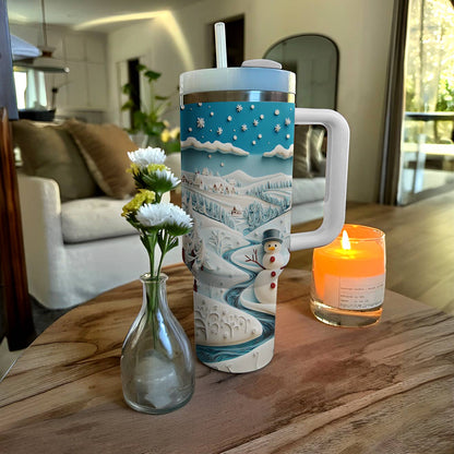 Shineful Glossy Tumbler Winter Village