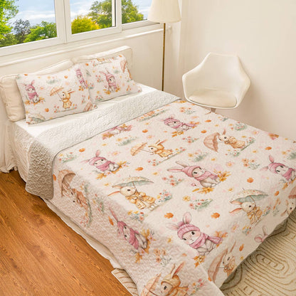 Shineful All Season Quilt 3-Piece Set Bunny Bunch