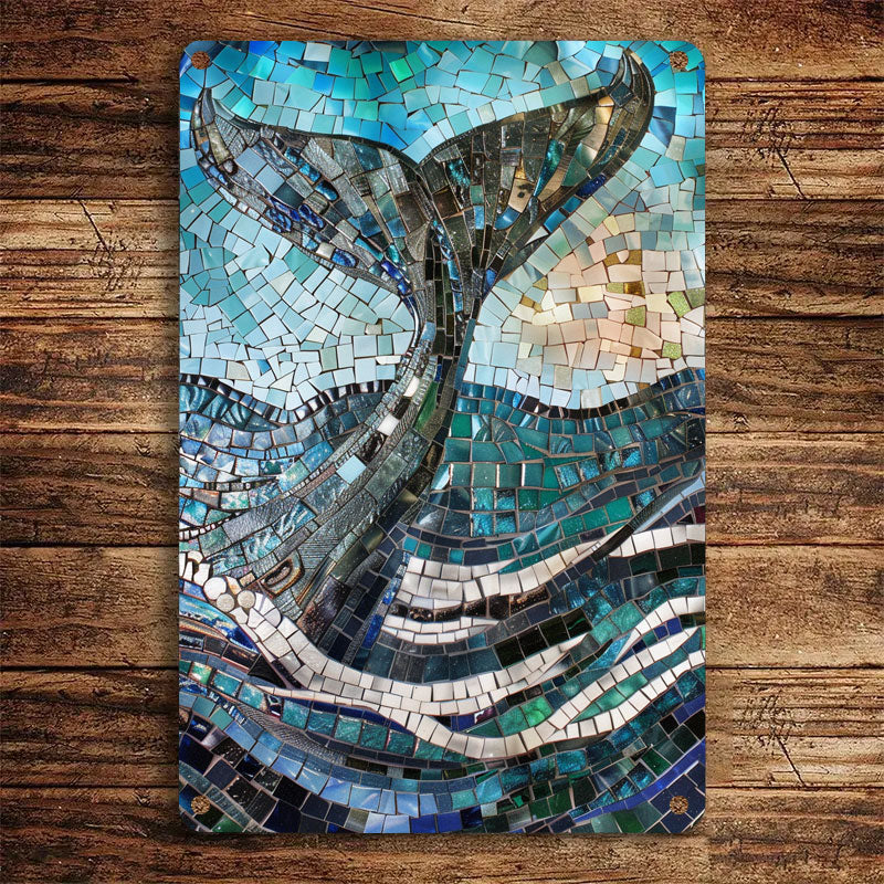 Shineful 2D Metal Sign Ocean Mosaic