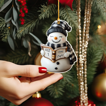 Shineful 2D Acrylic Ornament Frosty Just One More Chapter Snowman