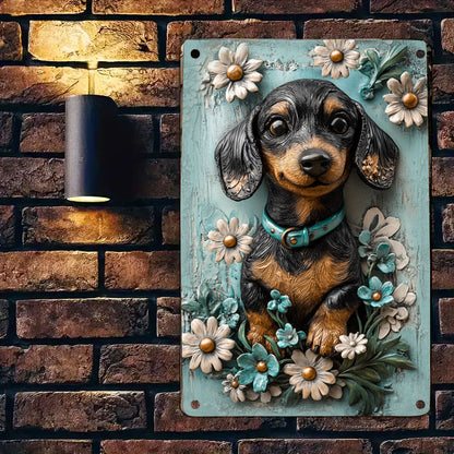 Shineful 2D Metal Sign Daisy Dachshund