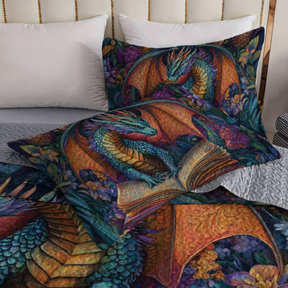 Shineful All Season Quilt 3-Piece Set Magical Dragon