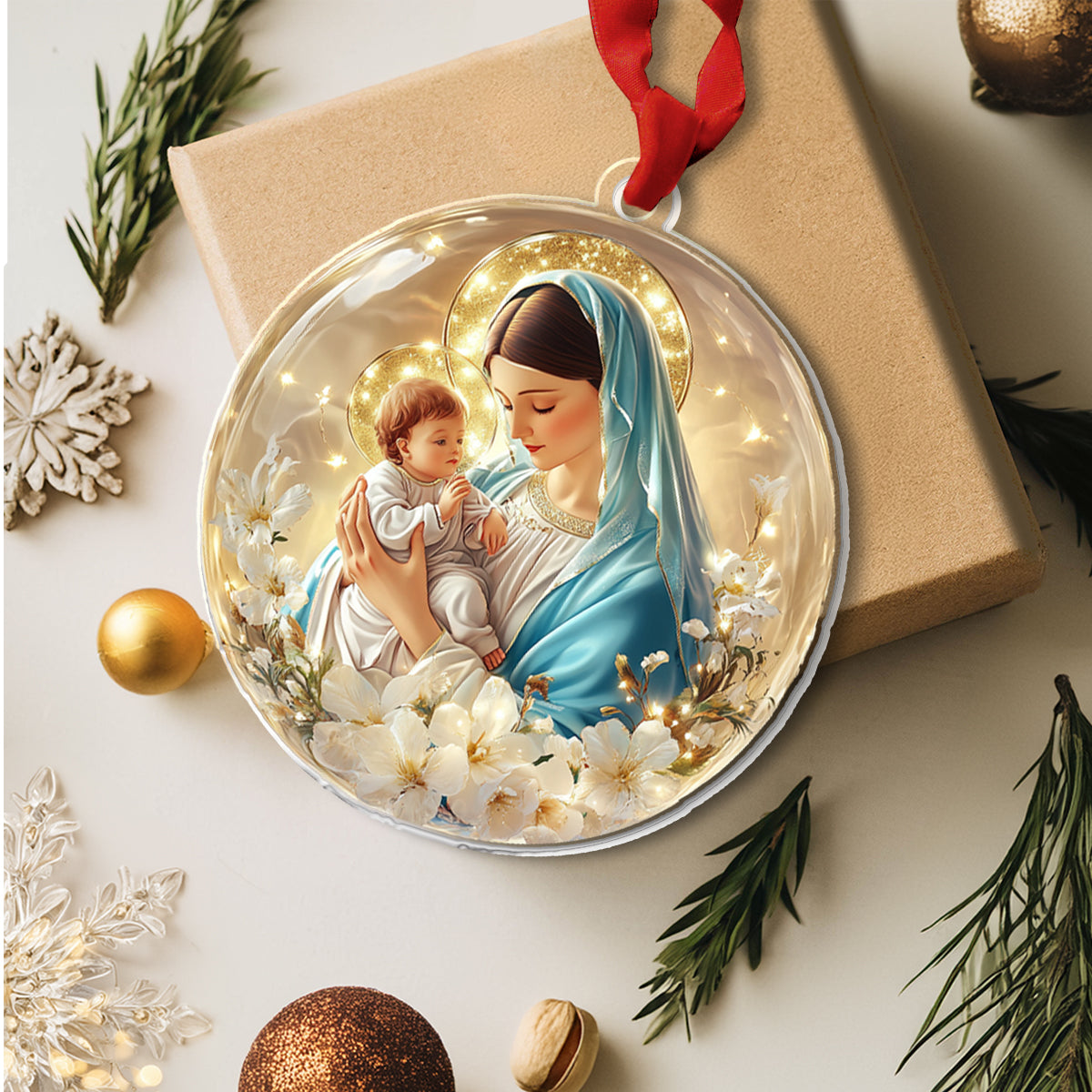 Shineful 2D Acrylic Ornament - Virgin Mary and Child