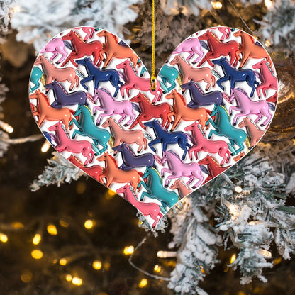 Shineful 2D Acrylic Ornament Heartful Horse Puff