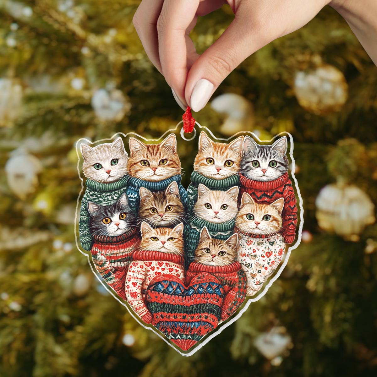 Shineful 2D Acrylic Ornament Kitten Kisses