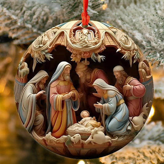 Shineful 2D Acrylic Ornament Sacred Nativity