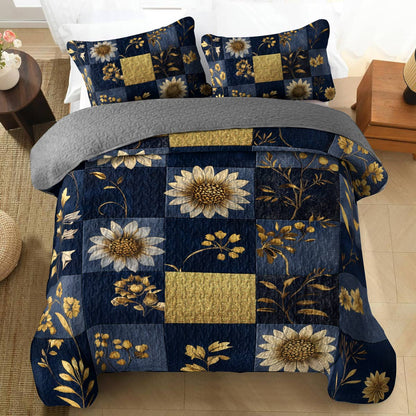 Shineful All Season Quilt 3-Piece Set Sunflower Splendor