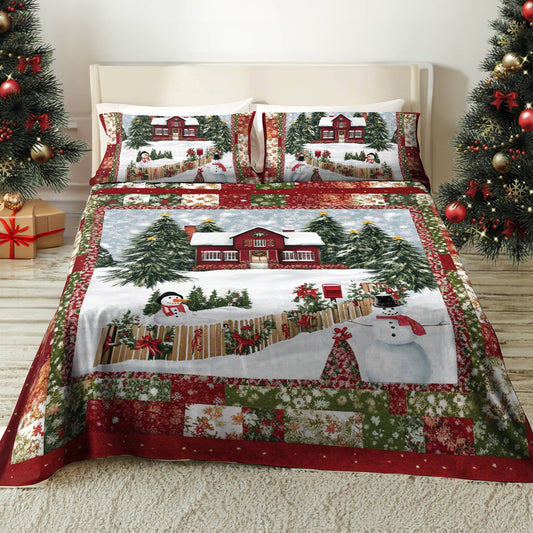 Shineful 4-Piece Bed Sheet Set Winter Dreams