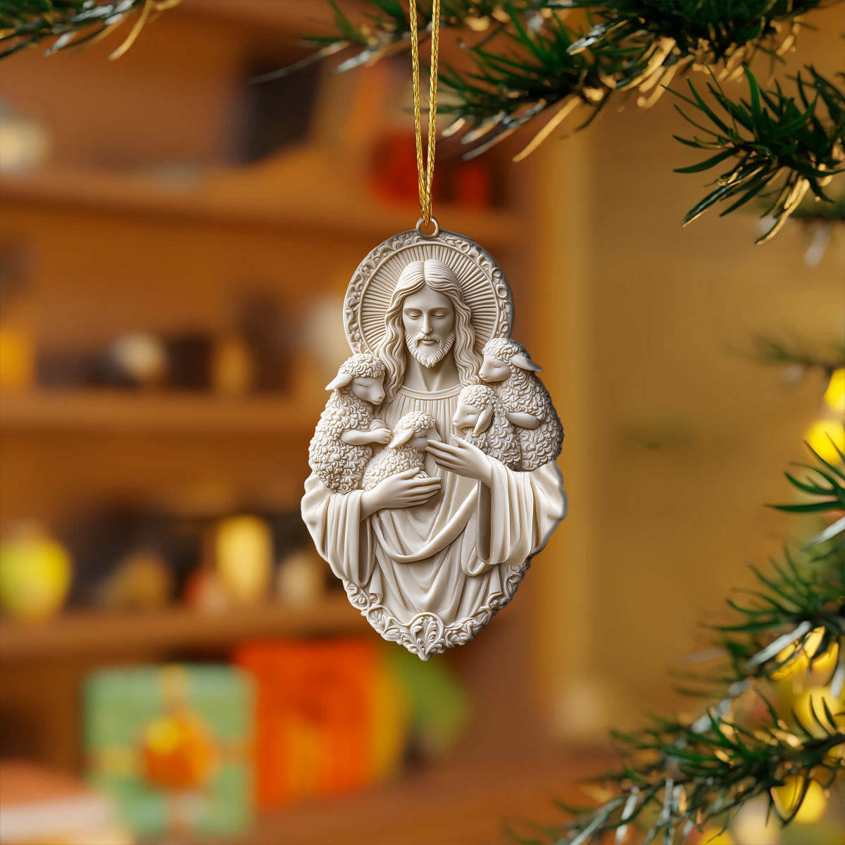 Shineful 2D Acrylic Ornament The Lambs In God's Arm