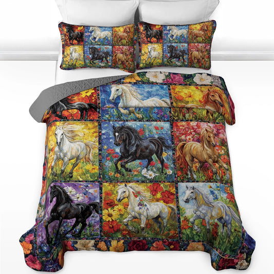 Shineful All Season Quilt 3-teiliges Set - Equestrian Dreams 