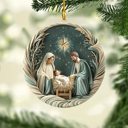 Shineful 2D Acrylic Ornament - Divine Silent Night Nativity