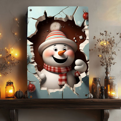 Shineful 2D Metal Sign Cute Snowman