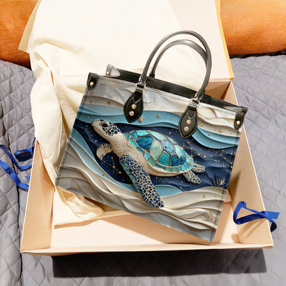 Shineful Leather Bag Celestial Sea Turtle Dreams