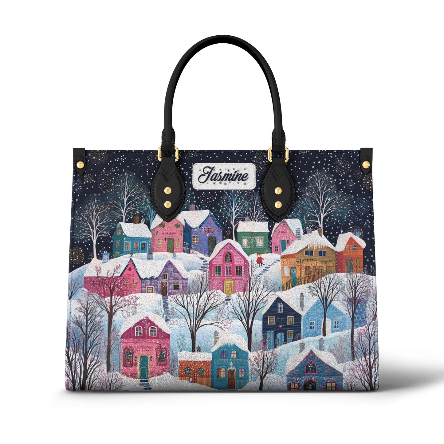 Shineful Leather Bag Personalized Christmas Wonderland