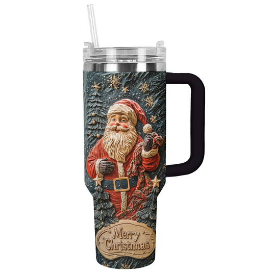 Shineful Glossy Tumbler Merry Santa Delight