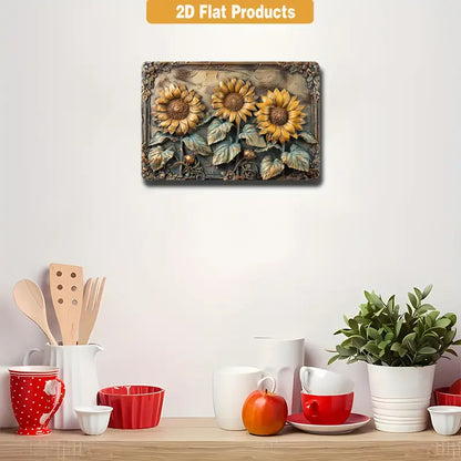 Shineful Metal Sign 2D Vintage Retro Sunflower Delight