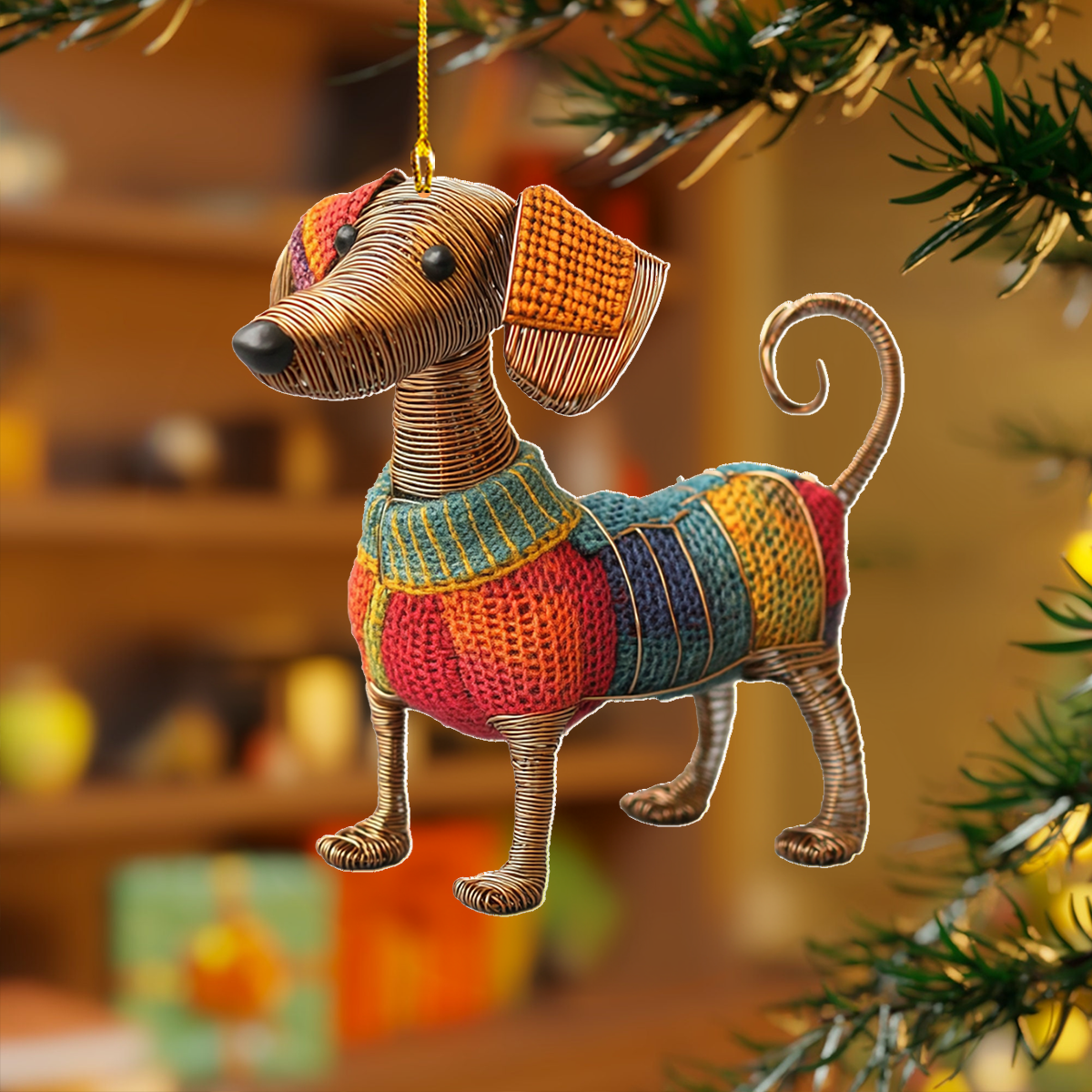 Shineful 2D Acrylic Ornament - Dashing Dachshund Delight