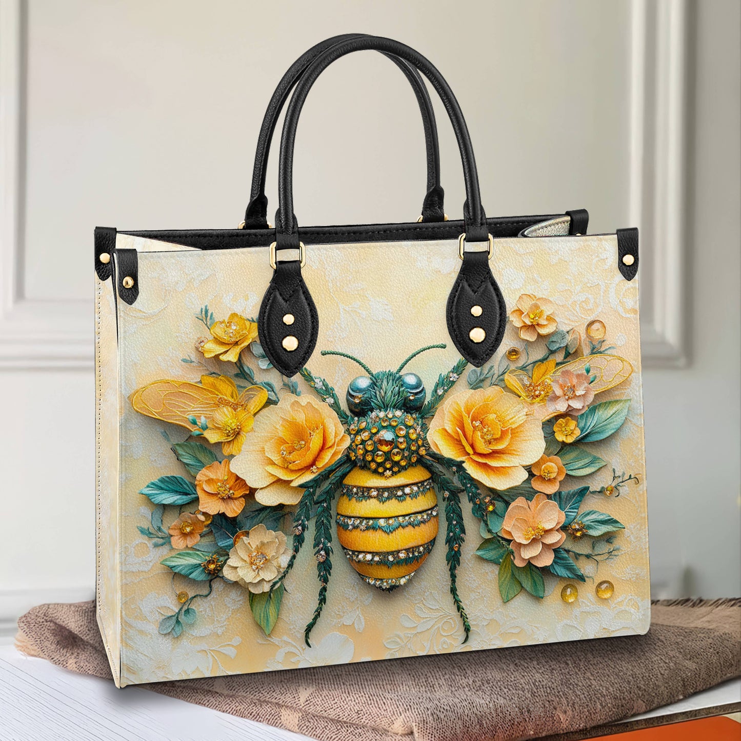 Shineful Leather Bag Bee Chic