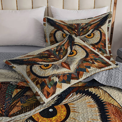 Shineful All Season Quilt 3-Piece Set - Golden Gaze Majesty