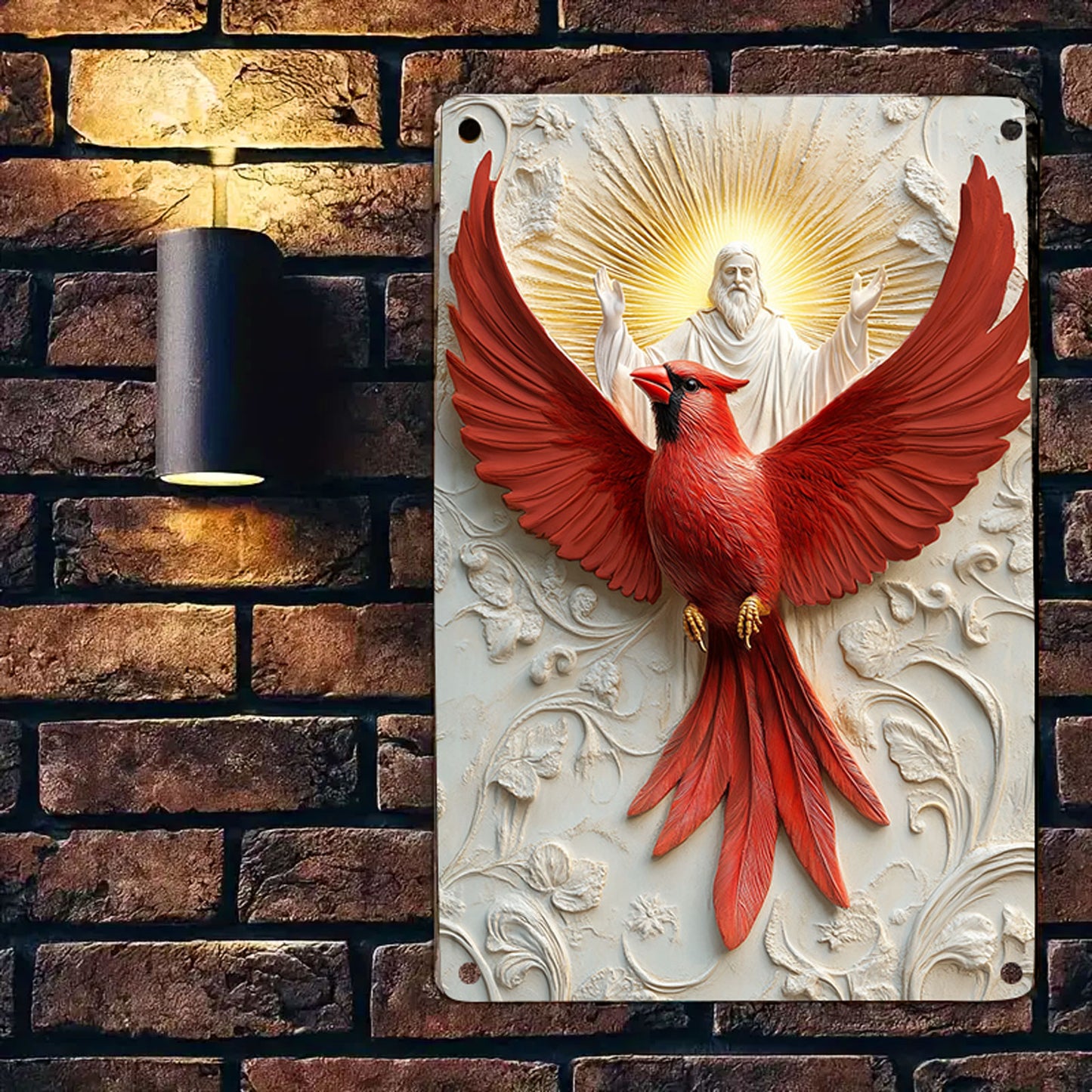 Shineful 2D Metal Sign Cardinal's Divine Flight