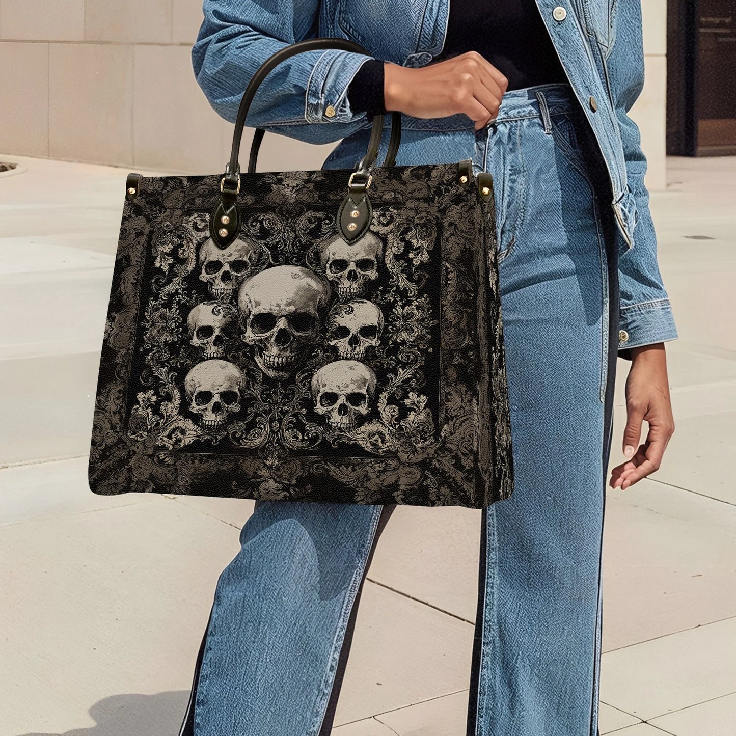 Shineful Leather Bag Gothic Skull Majesty