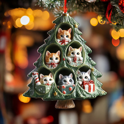 Shineful 2D Acrylic Ornament Purrfect Christmas Kitty Tree