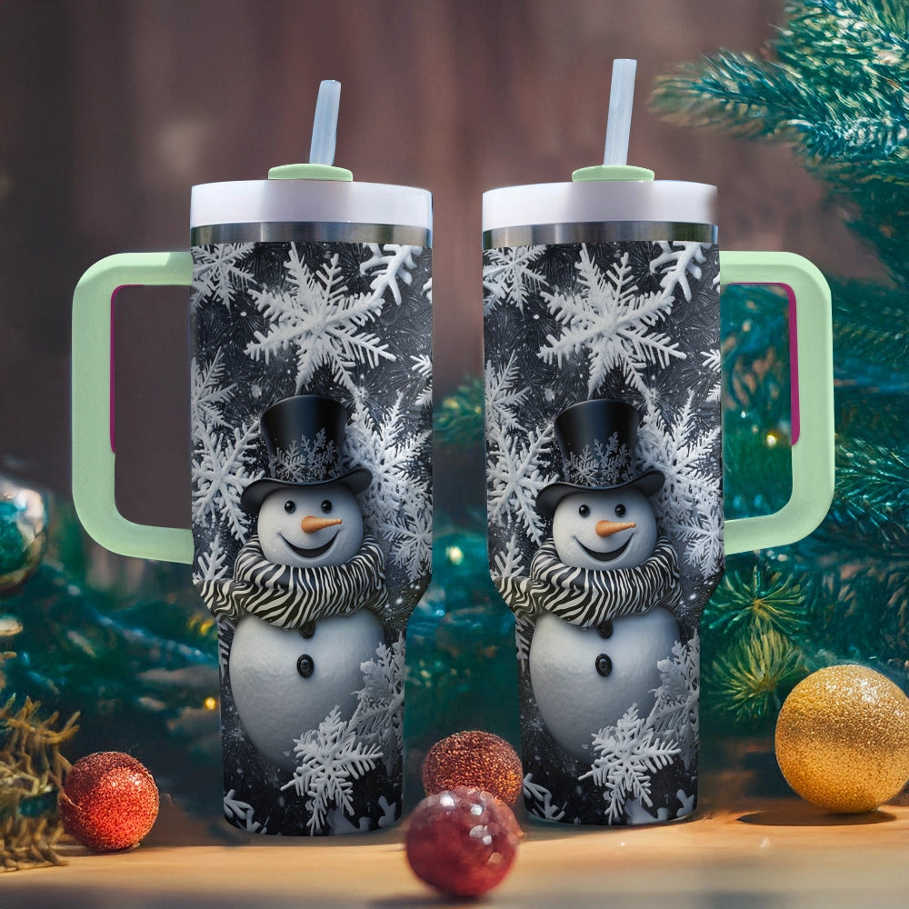 Shineful Glossy Tumbler Frosty Elegance Snowman