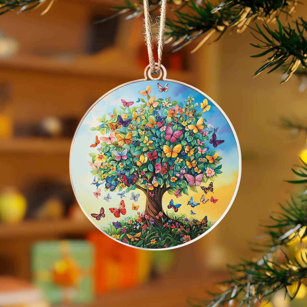 Shineful 2D Acrylic Ornament - Butterfly Tree of Life