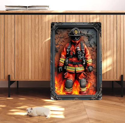 Shineful 2D Metal Sign Firefighter's Sacrifice