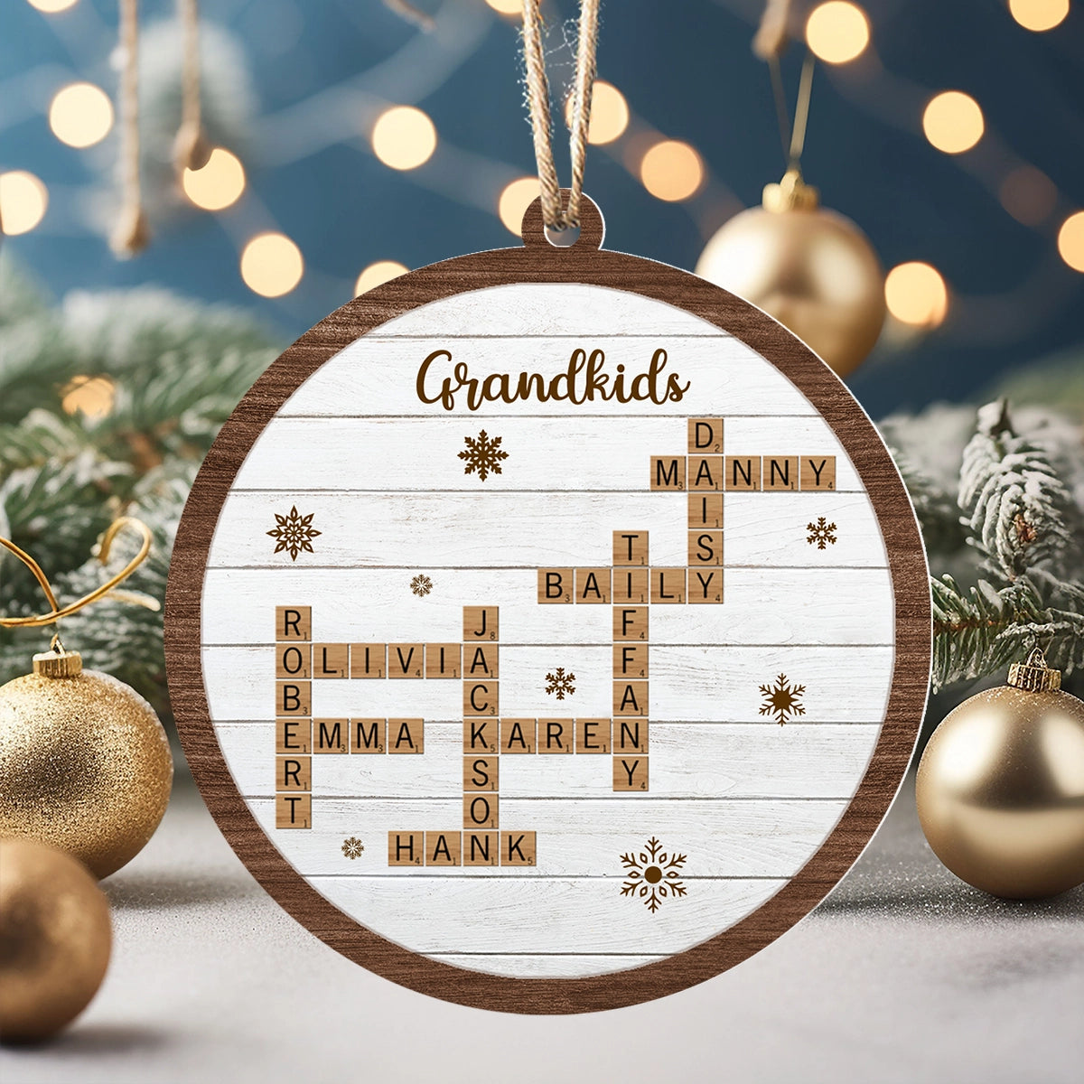 Shineful Acrylic Ornament Personalized Grandkids Word Puzzle