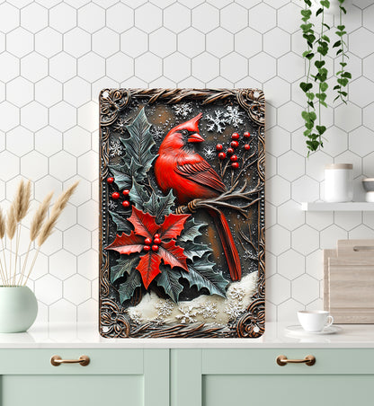 Shineful 2D Metal Sign Forest Cardinal