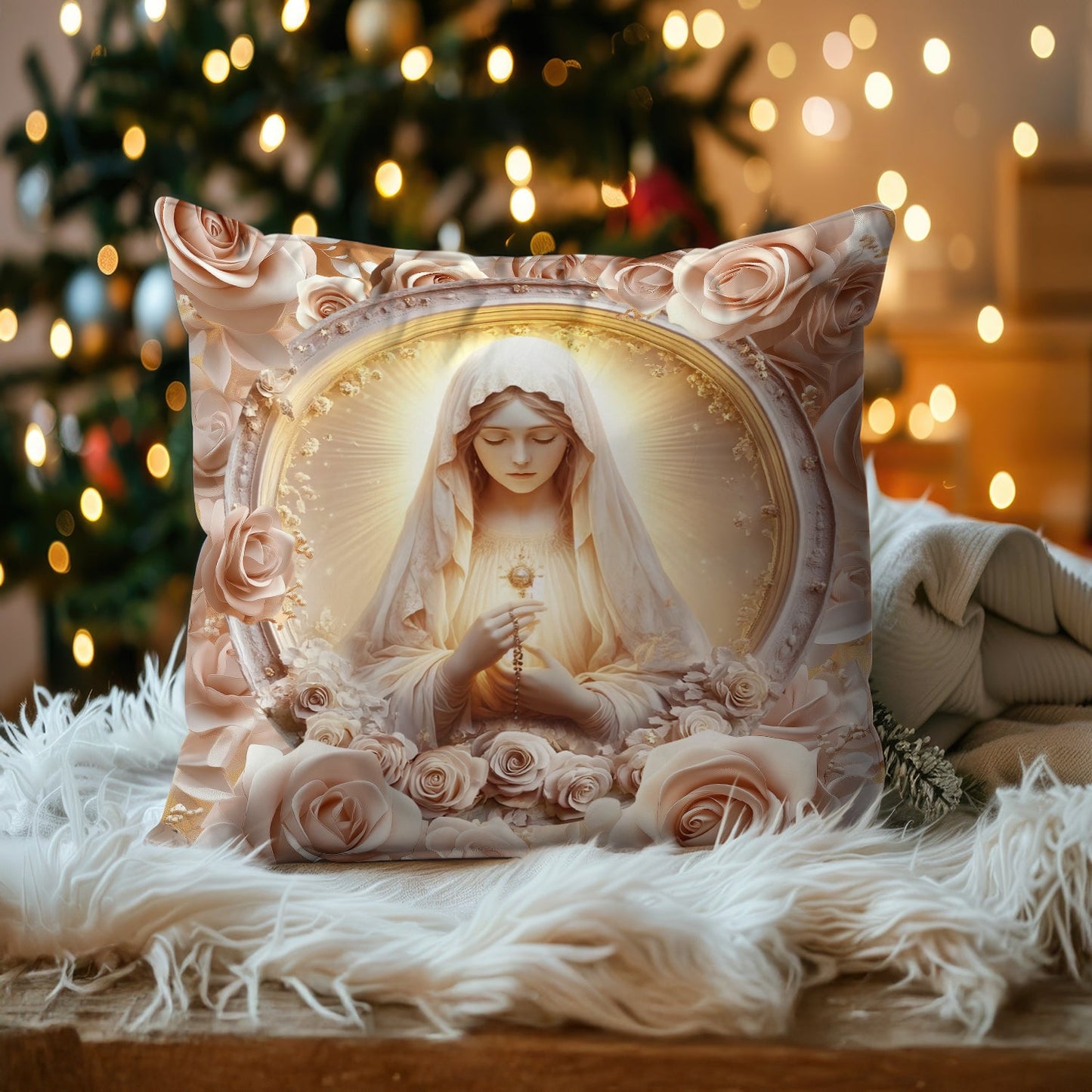 Shineful 2D Print Cushion Cover, Pillowcase, Pillows Covers - Rose Of The Divine