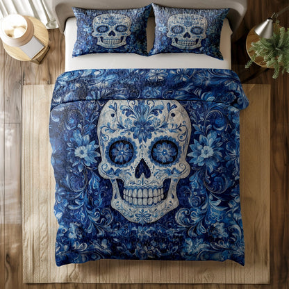 Shineful All Season Quilt 3-teiliges Set - Celestial Skull Elegance