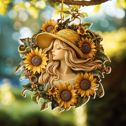 Shineful 2D Acrylic Ornament Fields of Gold Sunflower