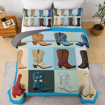 Shineful All Season Quilt 3-teiliges Set - Cowboy Trail