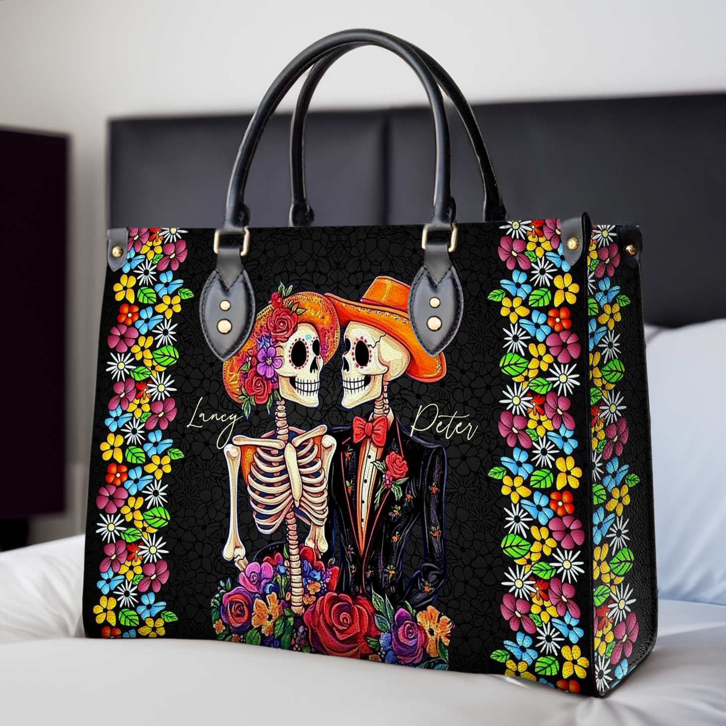 Shineful Leather Bag Vibrant Skull Romance