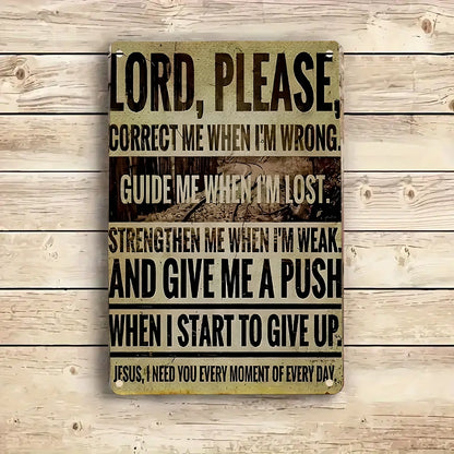 Shineful 2D Metal Sign Pray for Strength Inspirational