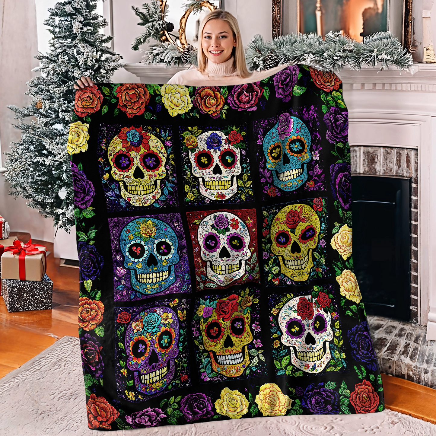 Shineful Fleece Blanket Viva la Vida Skull