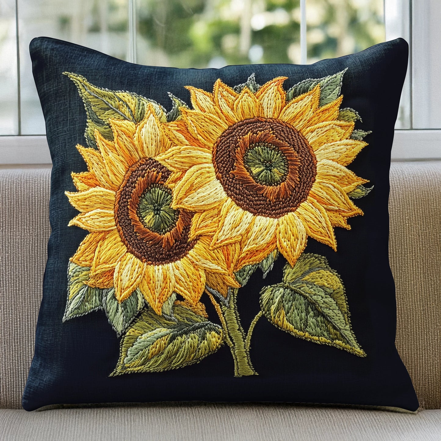 Shineful Pillow 2D Flat Print Sunflower Radiance