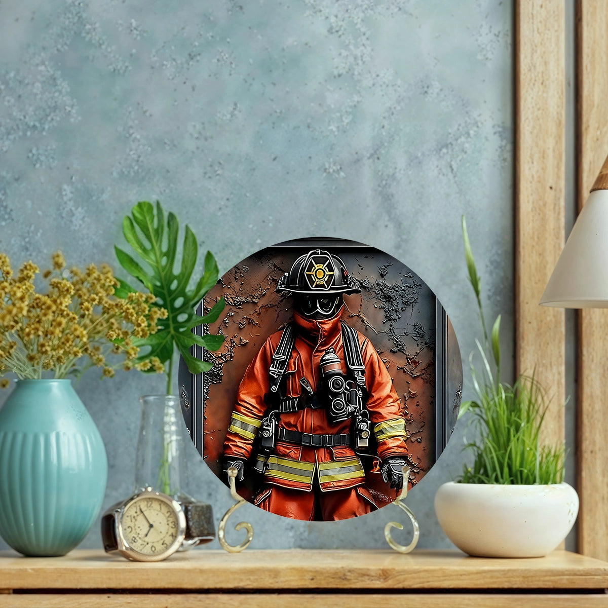 Shineful 2D Wooden Plaque, Hanging Decor, Door Sign Firefighter's Sacrifice