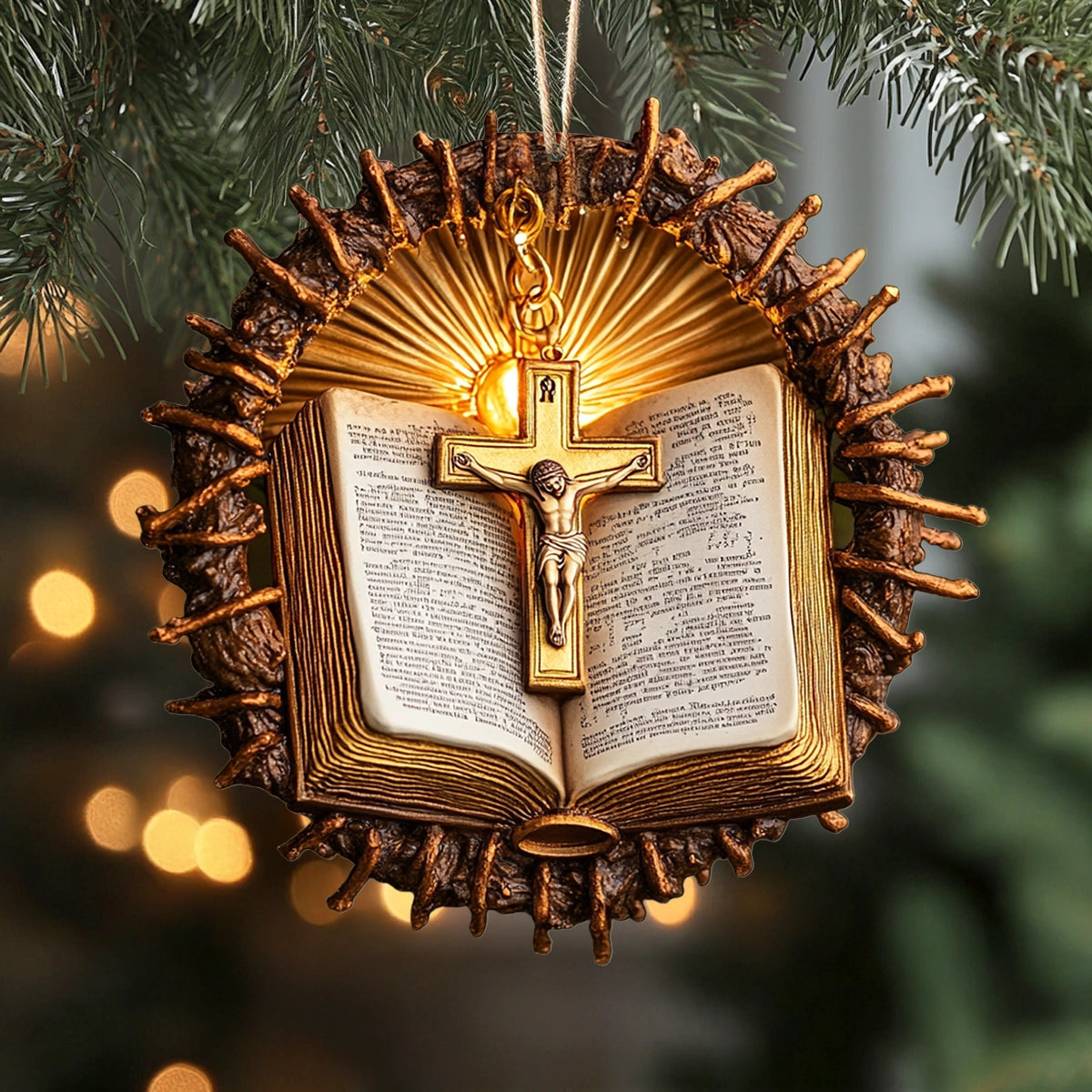 Shineful 2D Acrylic Ornament Holy Word and Cross Radiance