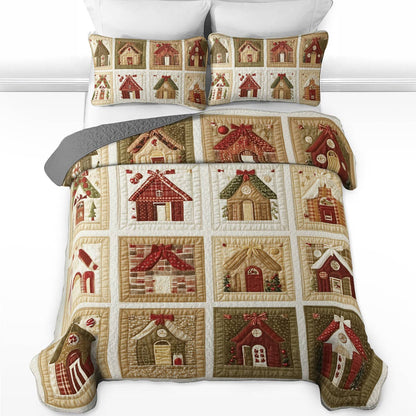 Shineful All Season Quilt 3-Piece Set - Gingerbread House