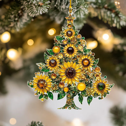 Shineful 2D Acrylic Ornament Sunshiny Christmas Tree